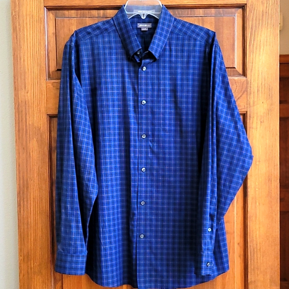 Eddie Bauer Mens long sleeve dress shirt  - Size Large